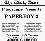 Paperboy 2 (USA, Europe) Title Screen